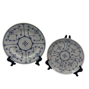 Vintage Blau Saks Jager Schwarzenbach Winterling Dinner Plate & Saucer Chipped